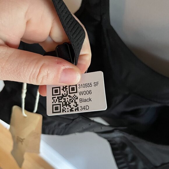 WingsLove Black Bra Size 34D NWT No padding, No underwire - Picture 6 of 8